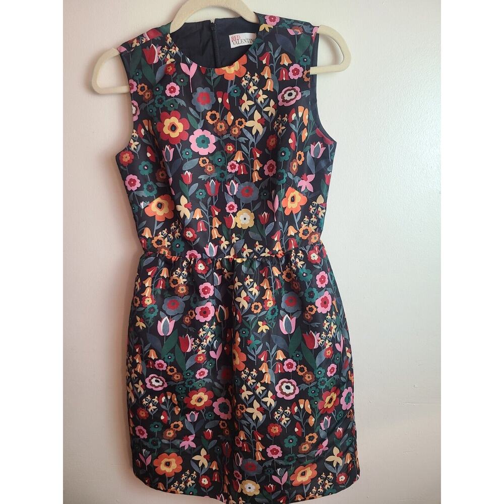 RED Valentino Blue Pleated Mini Sundress